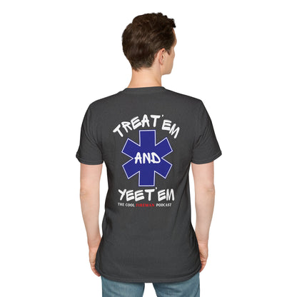 Treat 'Em and Yeet 'Em T-Shirt — The Cool Fireman Podcast EMS Star Tee 2