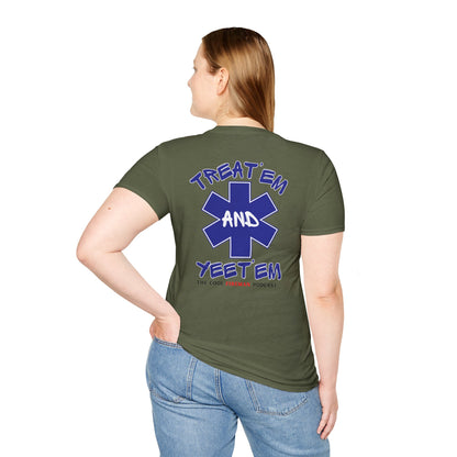 Treat 'Em and Yeet 'Em T-Shirt — The Cool Fireman Podcast EMS Star Tee