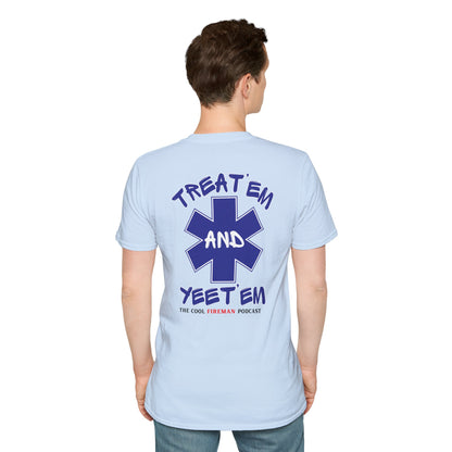 Treat 'Em and Yeet 'Em T-Shirt — The Cool Fireman Podcast EMS Star Tee