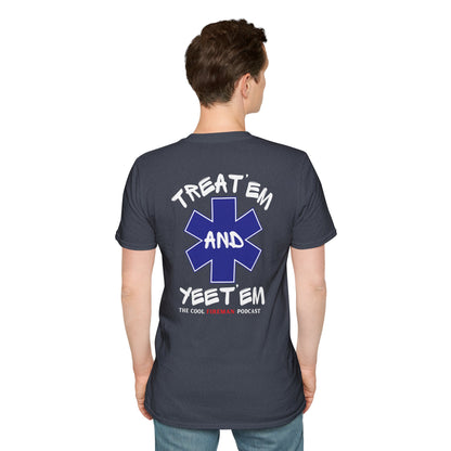 Treat 'Em and Yeet 'Em T-Shirt — The Cool Fireman Podcast EMS Star Tee 2