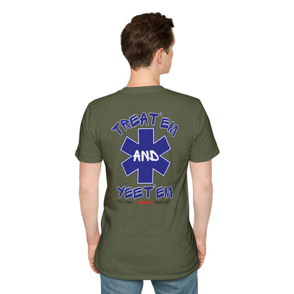 Treat 'Em and Yeet 'Em T-Shirt — The Cool Fireman Podcast EMS Star Tee