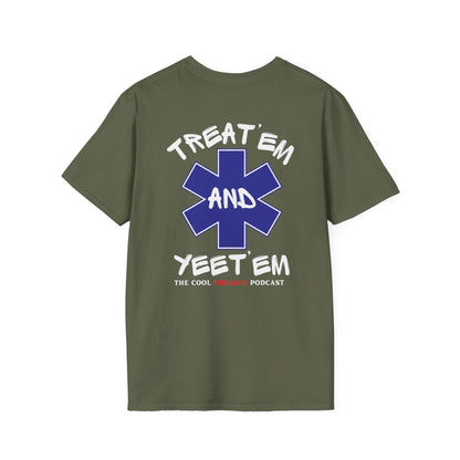 Treat 'Em and Yeet 'Em T-Shirt — The Cool Fireman Podcast EMS Star Tee 2